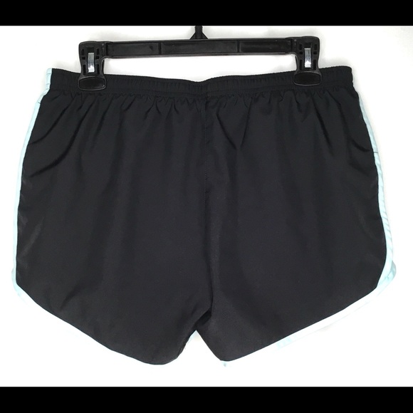 🖤Nike Dri-Fit Womens Track Shorts Size Medium Black Mint Green White Mesh Side - Picture 4 of 8